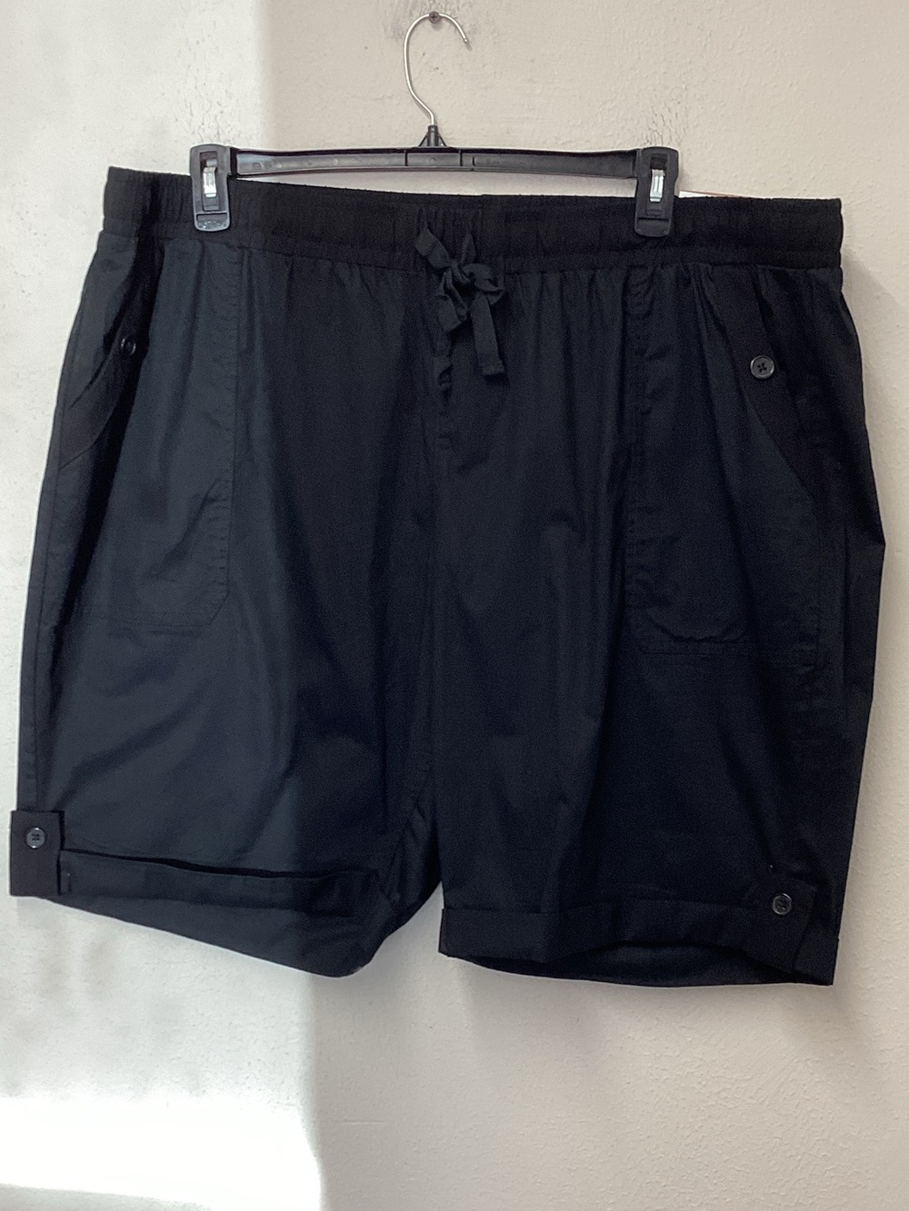 Lane Bryant Black Elastic Waist Shorts